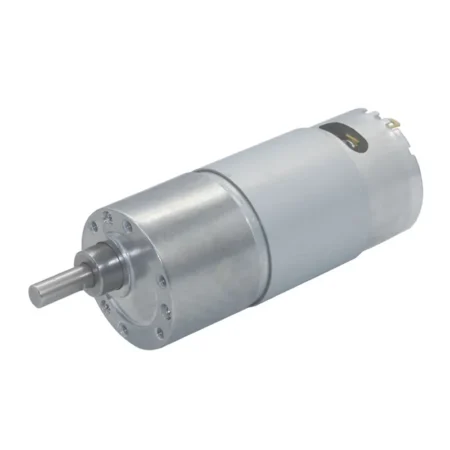 front view of JGB37-555 High Torque 12V DC Gear Motor – Best for Sumo Robot Design & Robotics Competitions