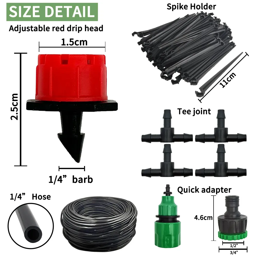 details of home gardening drip system supplies