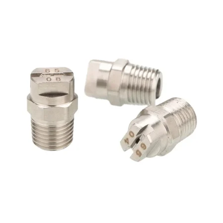 Flat Fan Spray Nozzles Material SS304 , three nozzles in the picture
