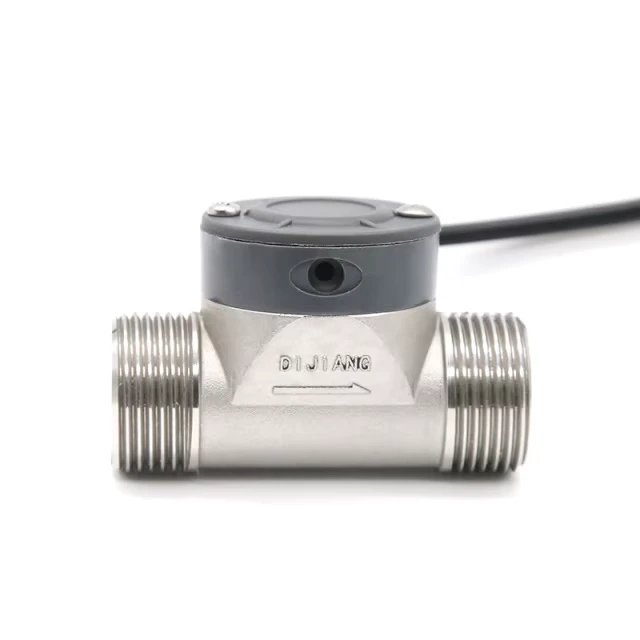 front view of ZJSUS-DN25 Stainless Steel Flow Sensor – Water Flow Meter Sensor