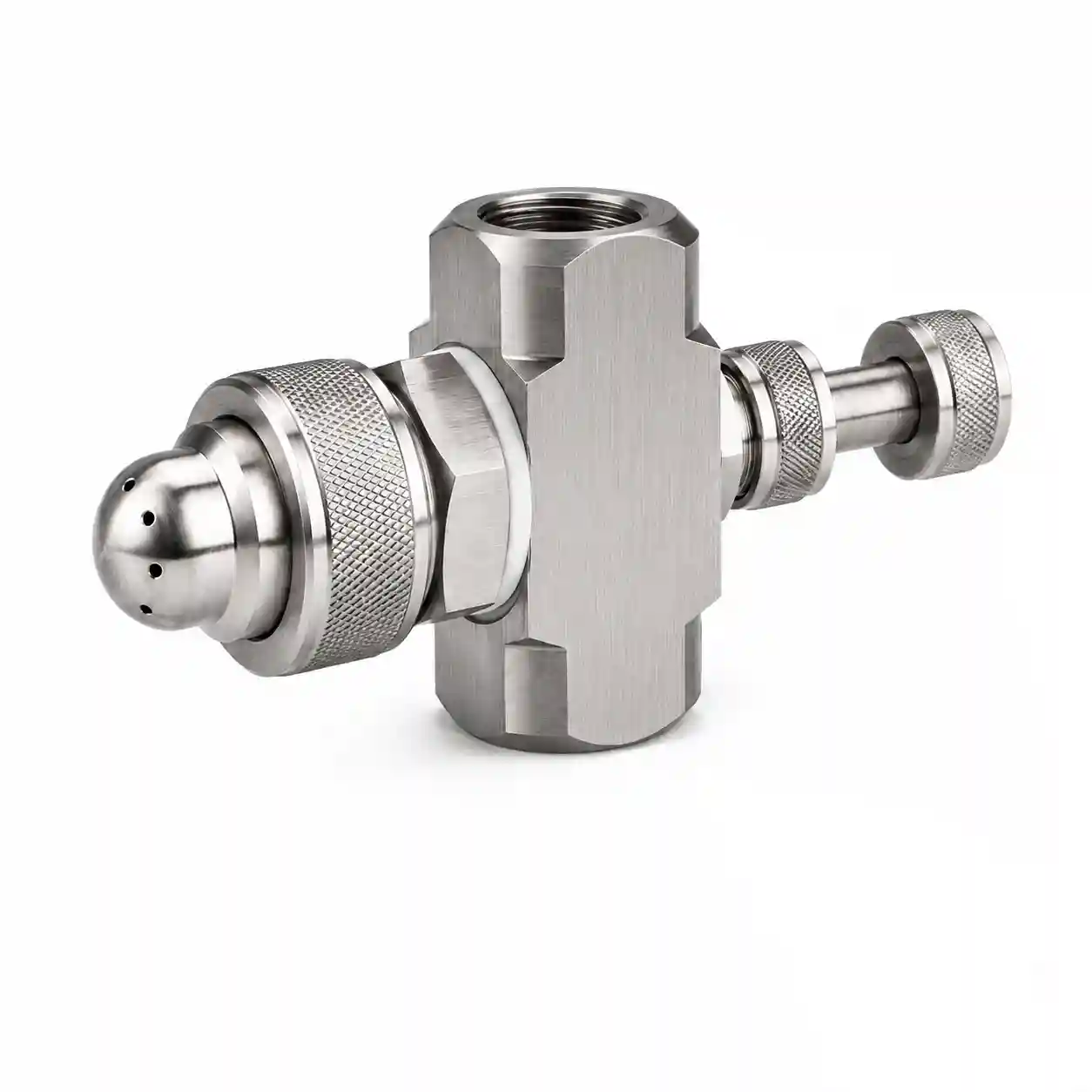 front view of two-fluid atomizing nozzle